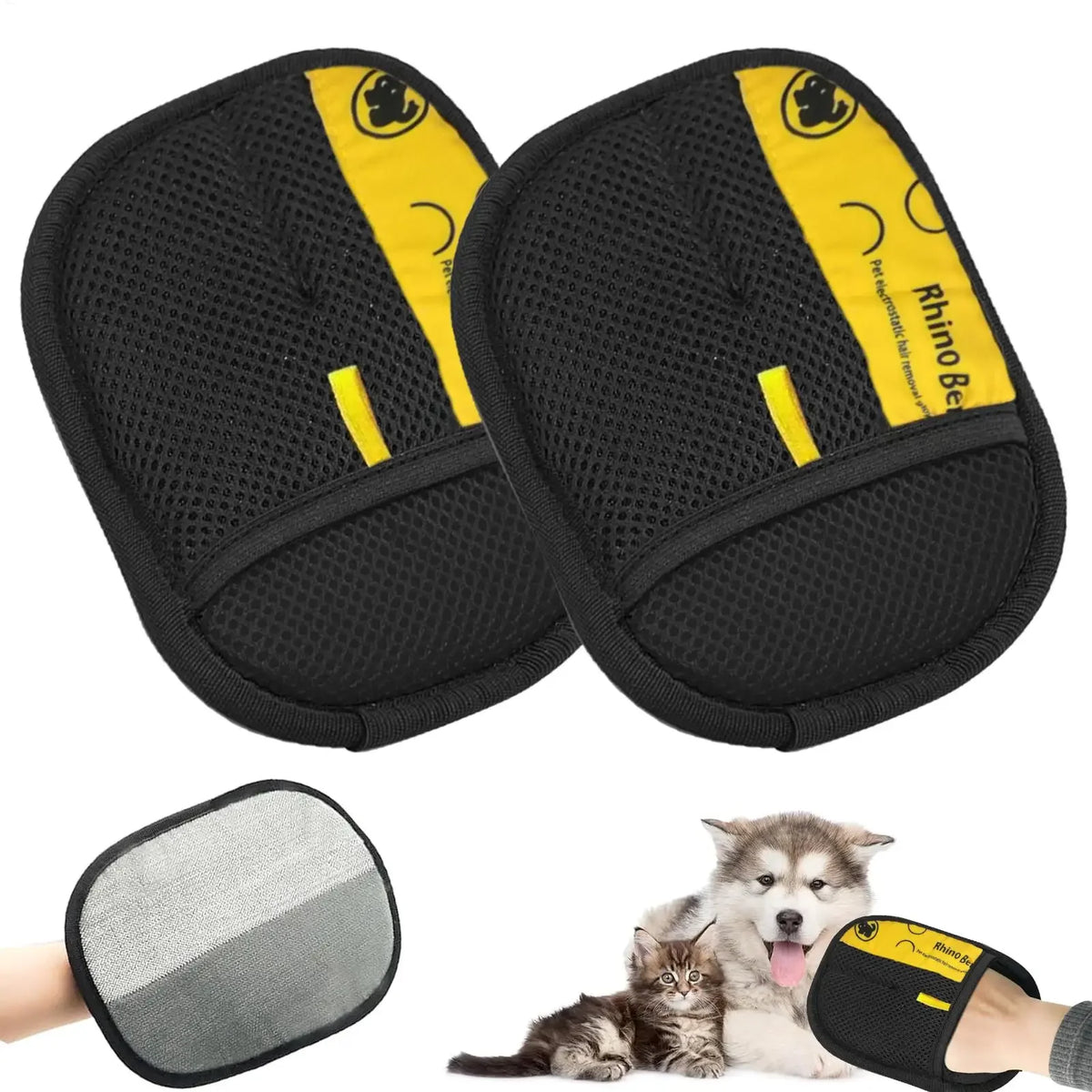 Pet Deshedding Glove for Dogs, Cats & Rabbits