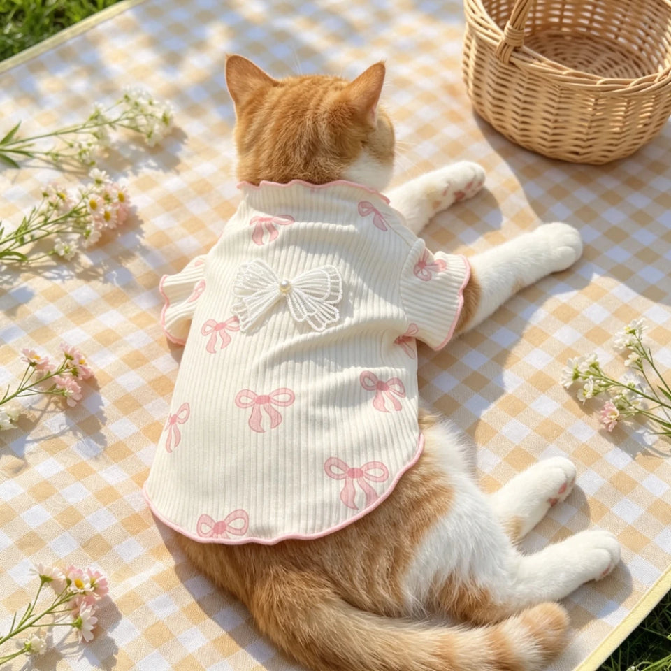 Lightweight Breathable Elastic Dog Tshirt Soft Pet Vest Summer Wear Comfortable for Small Dogs Cats Cute Design Pet Clothing Summer Outfit