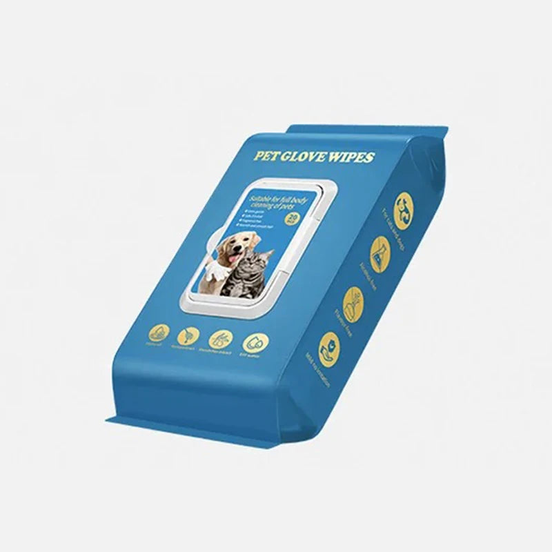 No-Rinse Grooming Glove Wipes for Pets