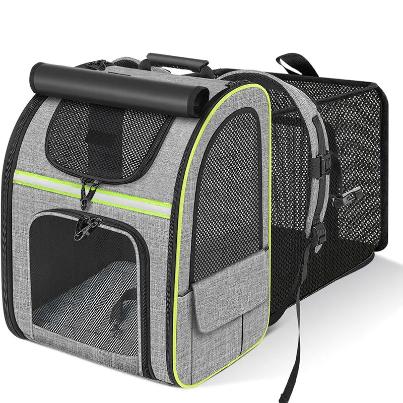 Expandable Pet Travel Backpack for Cats & Dogs
