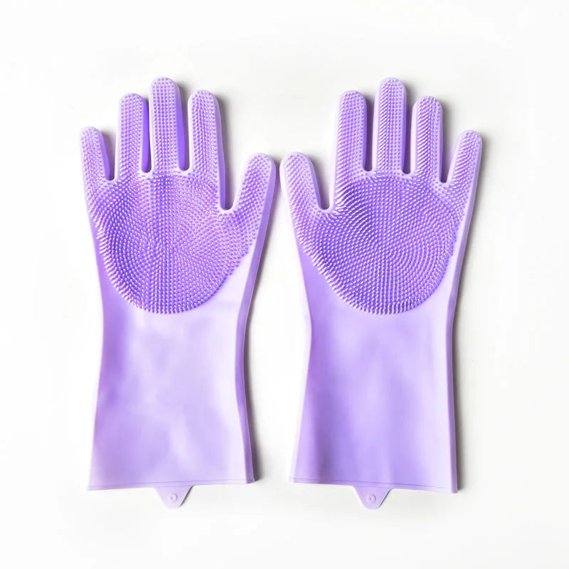 Silicone Pet Bathing & Shampoo Gloves
