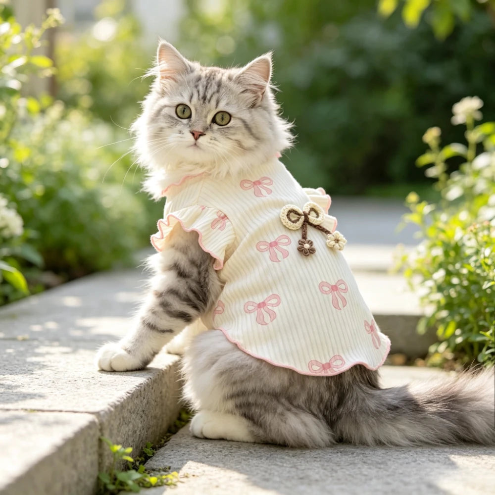 Lightweight Soft Elastic Dog Tshirt Pet Vest Summer Wear Comfortable for Small Dogs Cats Cute Design Breathable Pet Clothing Summer Outfit