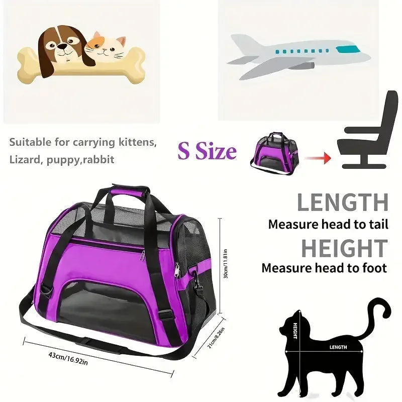 Cat Bags Portable Dog Carrier Bag Mesh Breathable Pet Puppy Travel Bags for Small Dogs Foldable Cats Handbag Bag Transport Bag