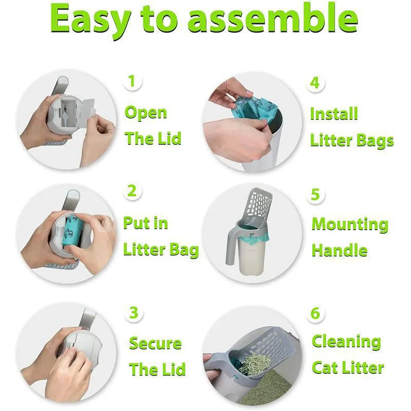 Removable-Filter Cat Litter Scoop