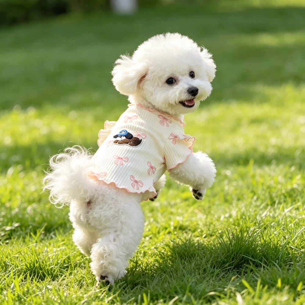Soft Elastic Dog Tshirt Pet Vest Summer Wear Comfortable for Small Dogs Cats Cute Design Lightweight Breathable Pet Clothing Summer Outfit