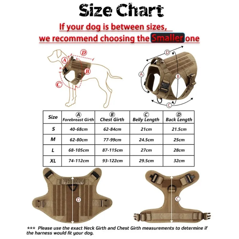 Tactical Training Harness for Large Dogs