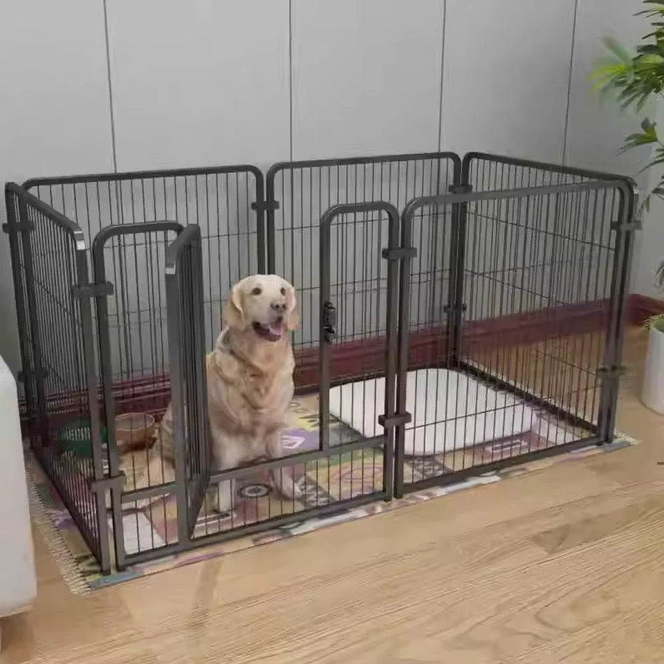 Foldable 6-Panel Pet Playpen & Safety Fence