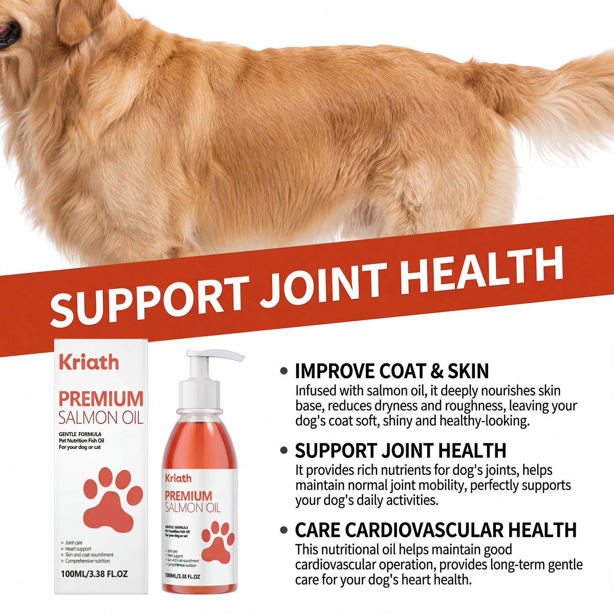Salmon Oil for Dogs & Cats, 100ml