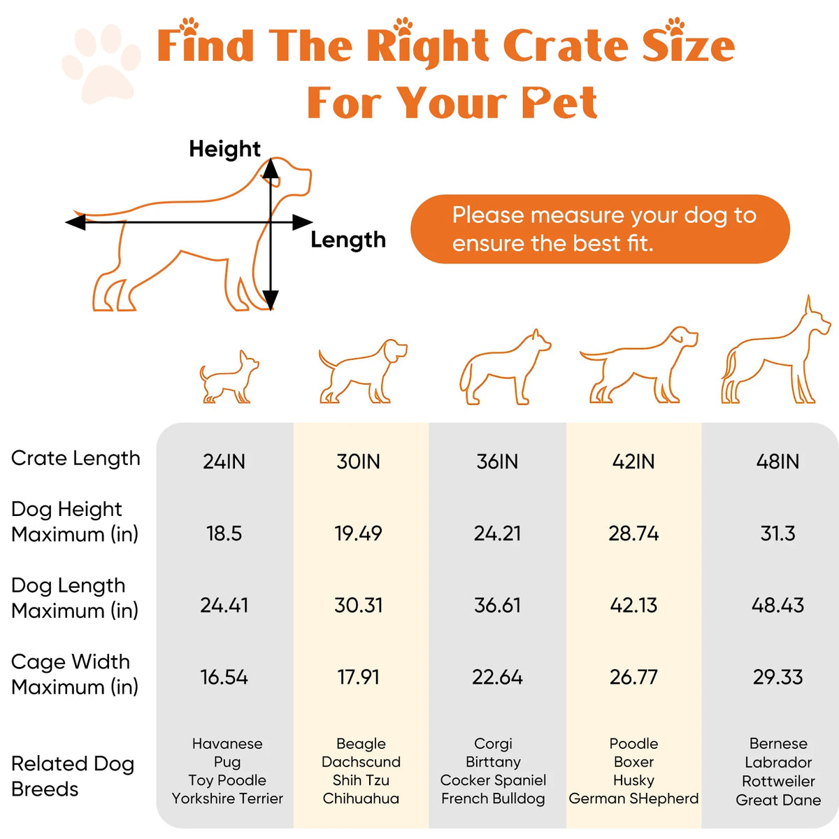48-Inch Double-Door Folding Dog Crate