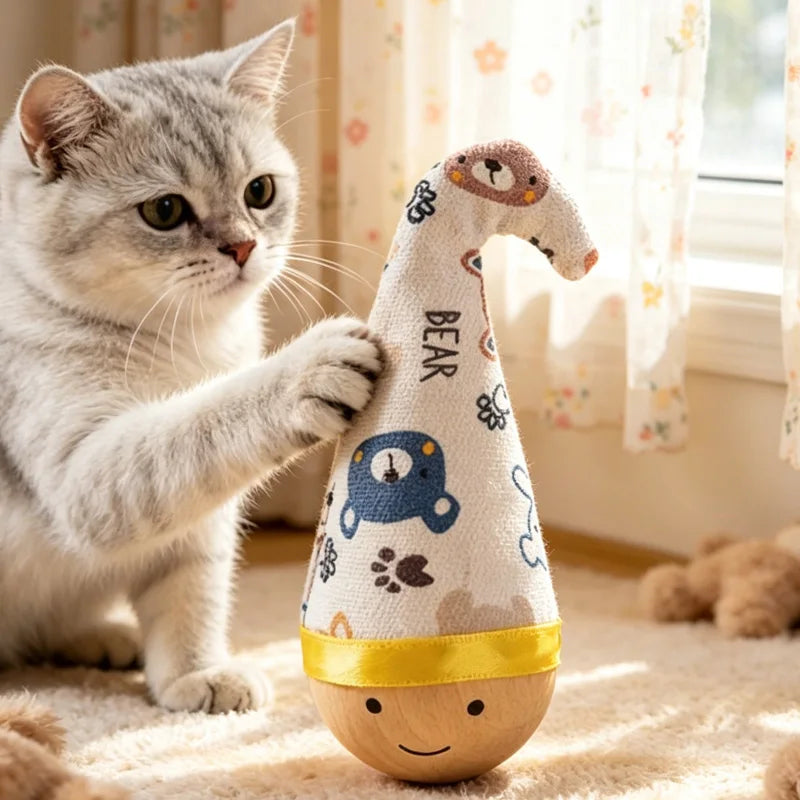 KEMORELA Swing Cat Toy Dynamic Shaking Interactive Game Specially Designed For Cats Independent Playtime Feather Style Pet Toy