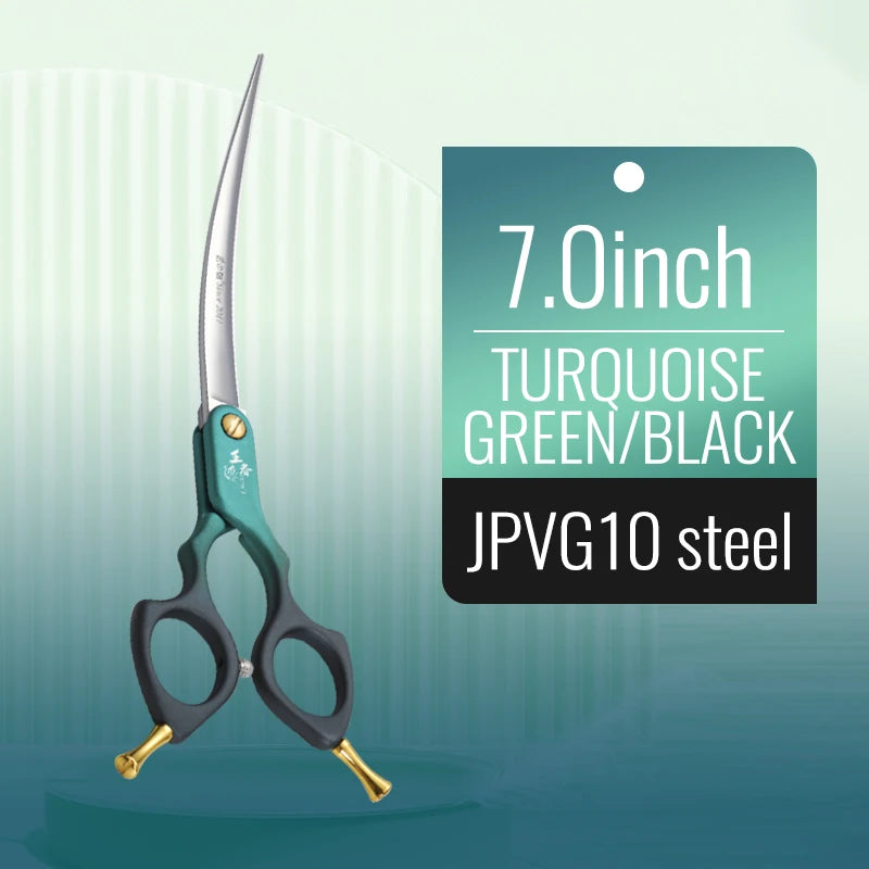 Professional 440C Curved Dog Grooming Shears