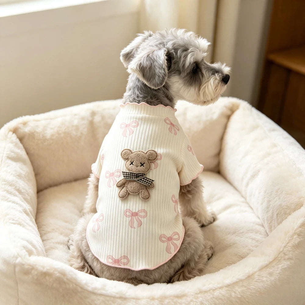 Breathable Lightweight Dog Tshirt Pet Vest Elastic Soft Comfortable for Small Dogs Cats Cute Design Summer Pet Clothing Outfit Wear