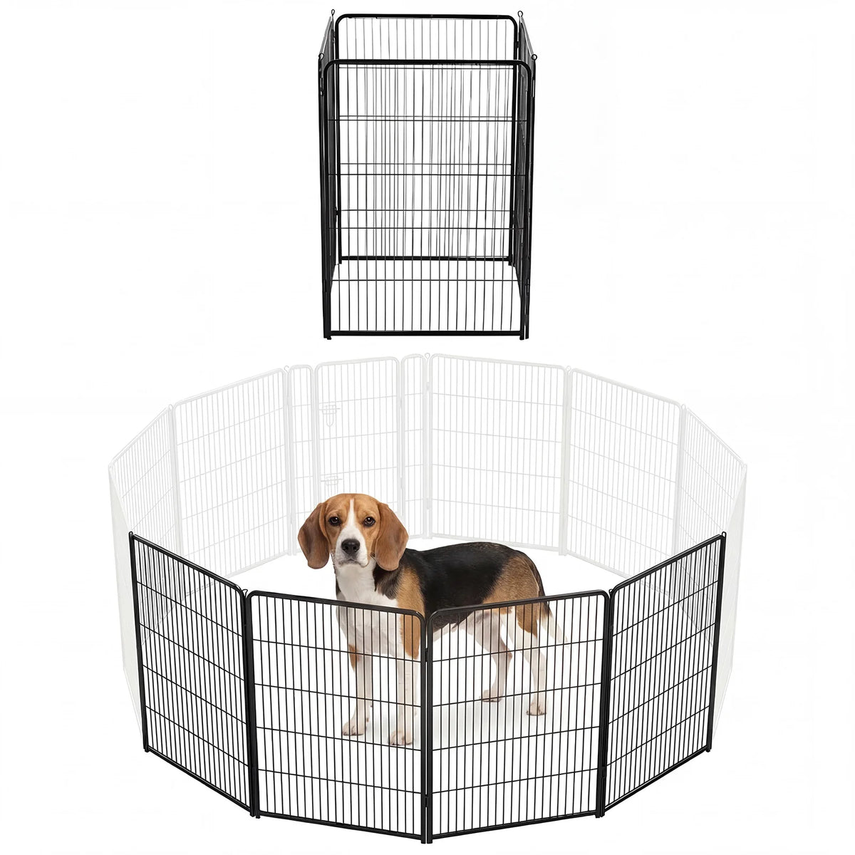 6-Panel Foldable Metal Dog Playpen