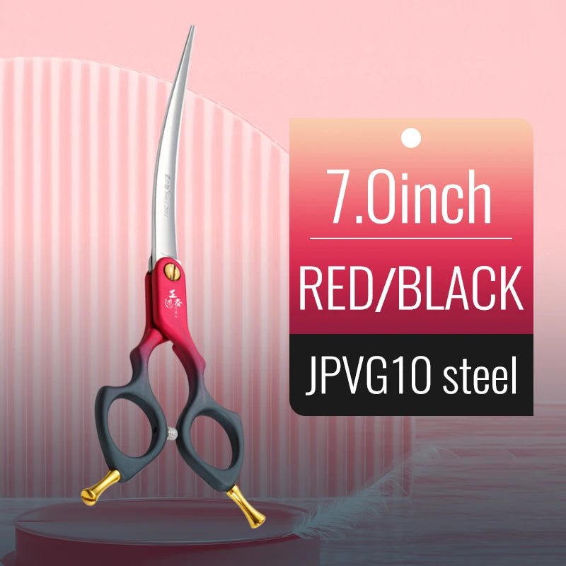 Professional 440C Curved Dog Grooming Shears