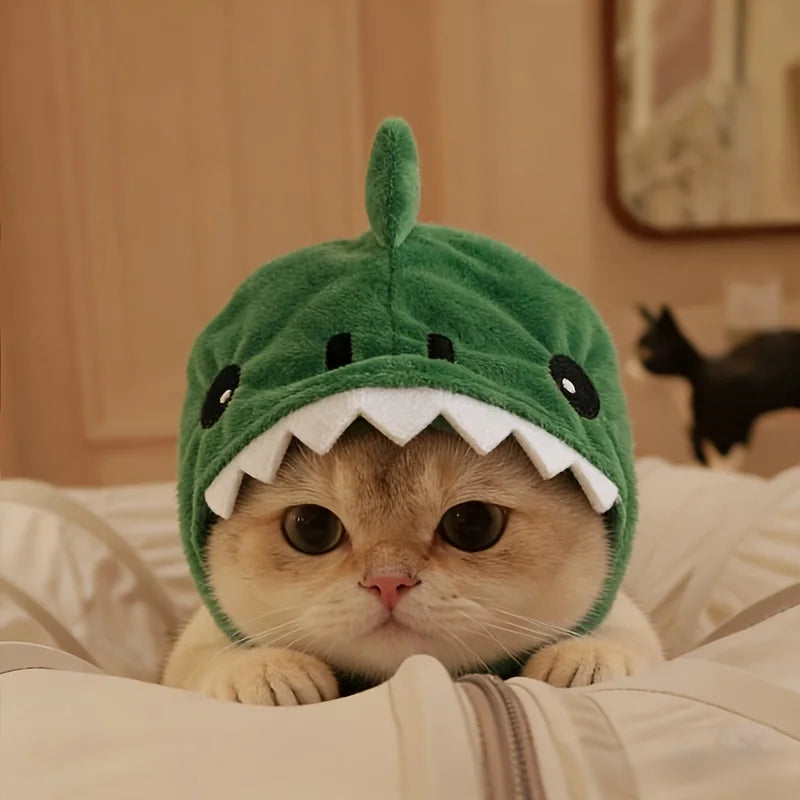 Cute Dinosaur Hat for Cats