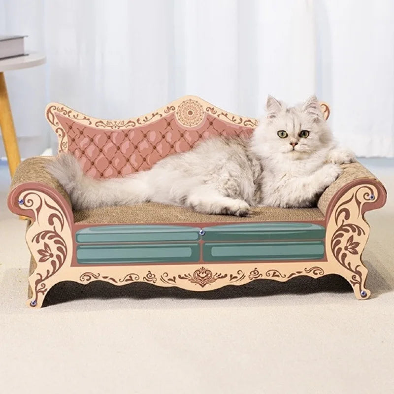 L-Shaped Cat Scratcher, Sofa & Bed