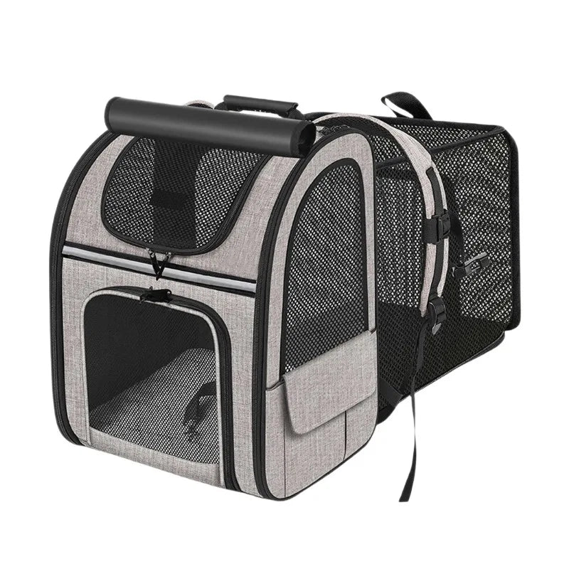 Expandable Pet Travel Backpack for Cats & Dogs