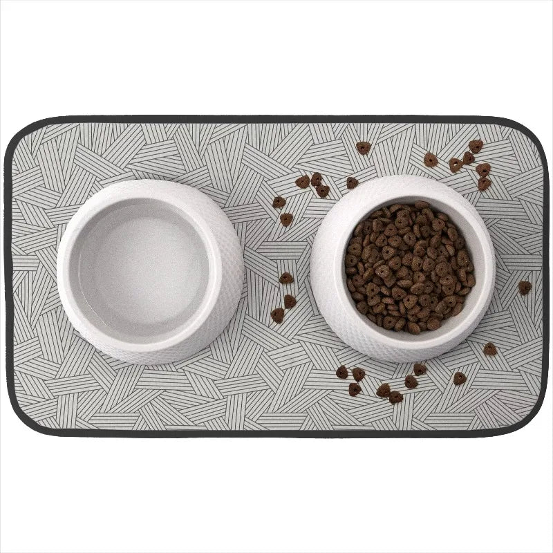 Printed Pet Bowl Mat for Food & Water