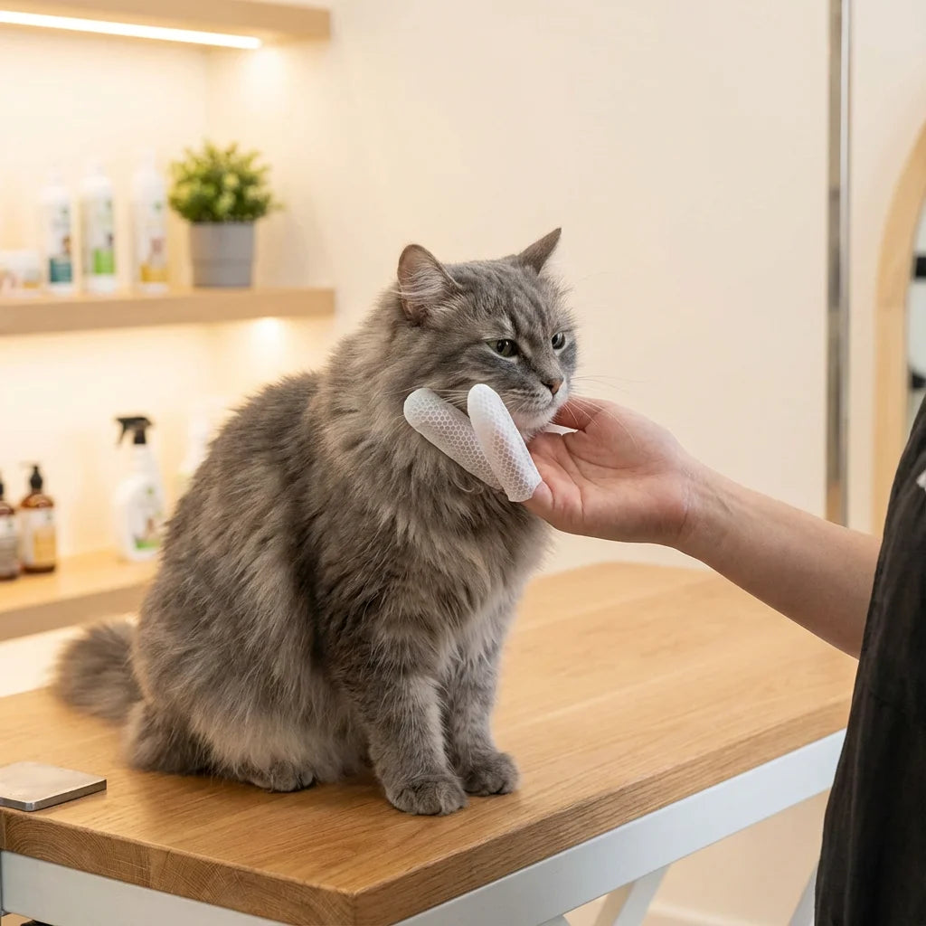 Daily Home Dog & Cat Teeth Cleaning Finger Wipes - Disposable Portable Design Pet Teeth & Gum Care Wipes