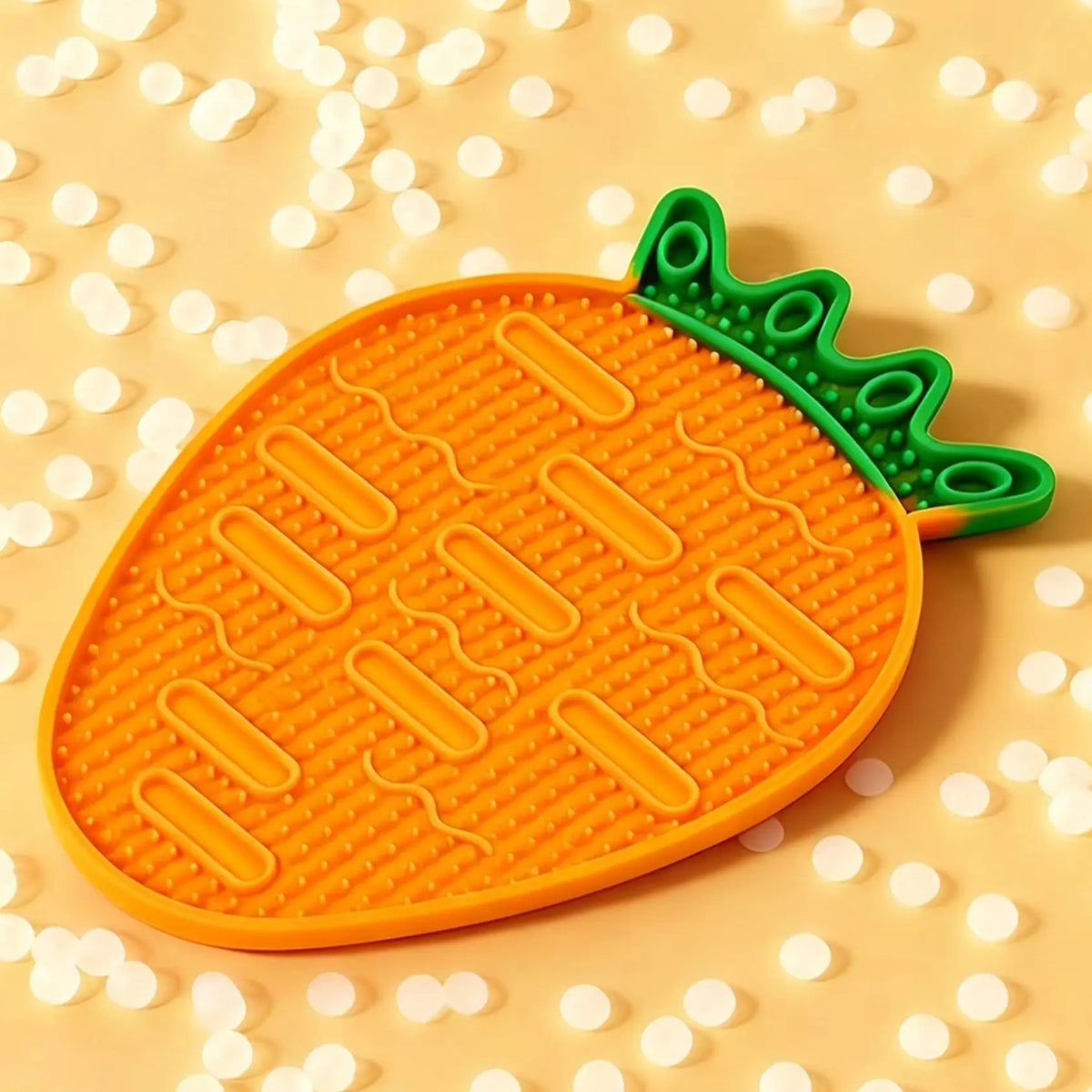 Pet Lick Mat 1pc Silicone Material Carrot Shape Slow Feeding Bowl Cat Dog Feeding Supplies Pet Feeding Pad Durable Chew Resistant