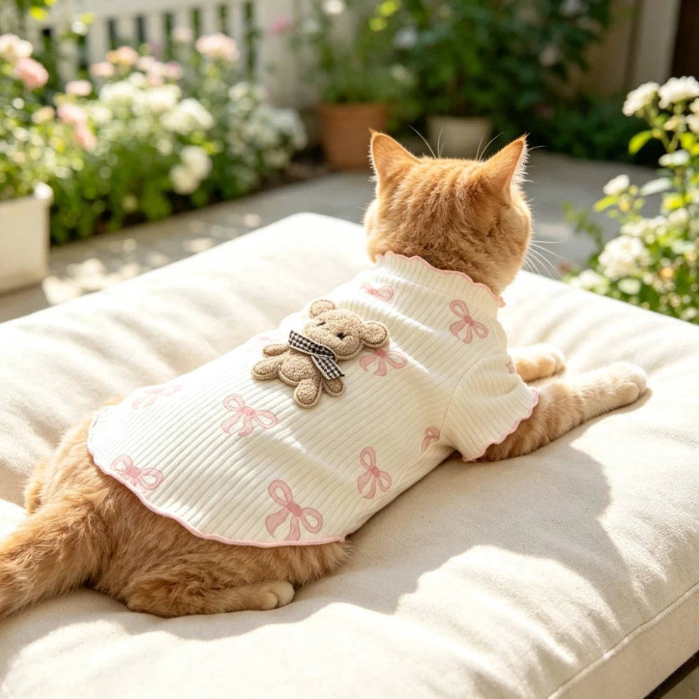 Breathable Lightweight Dog Tshirt Pet Vest Elastic Soft Comfortable for Small Dogs Cats Cute Design Summer Pet Clothing Outfit Wear