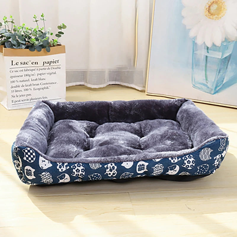 Sofa-Style Winter Pet Bed for Dogs & Cats