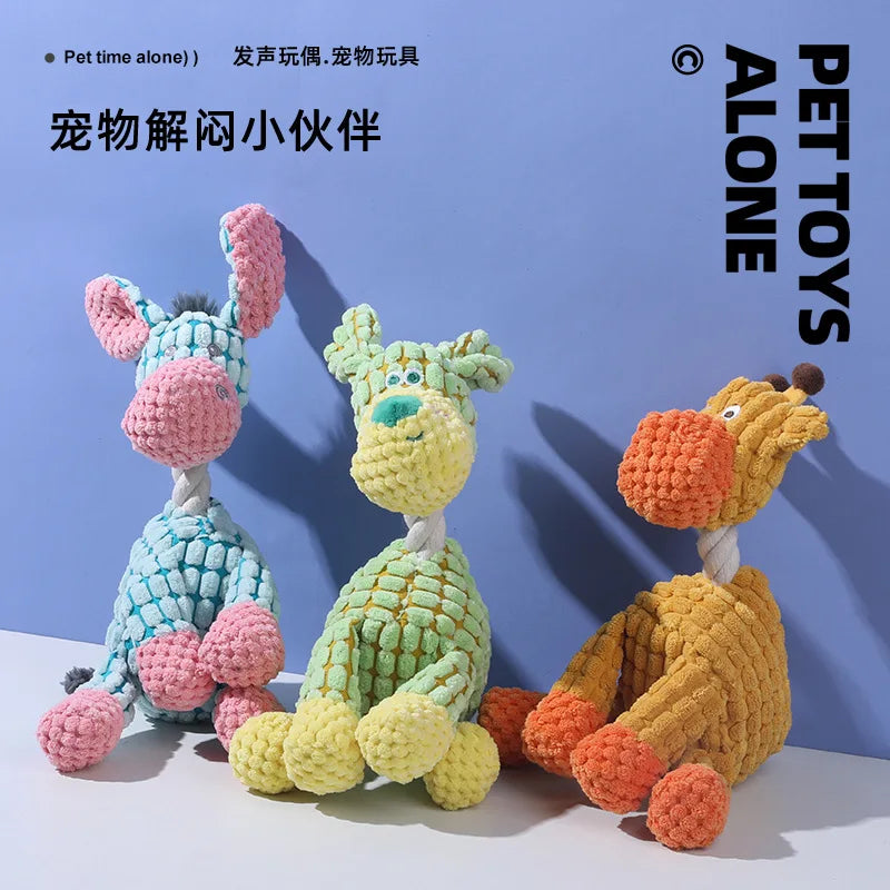 Pet Toy Dog Bite Vocal Toy Funny Donkey Bite Resistant Molar Plush Interactive Dog Dog Bite Vocal Toy