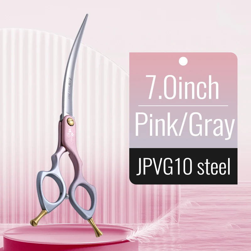 Professional 440C Curved Dog Grooming Shears