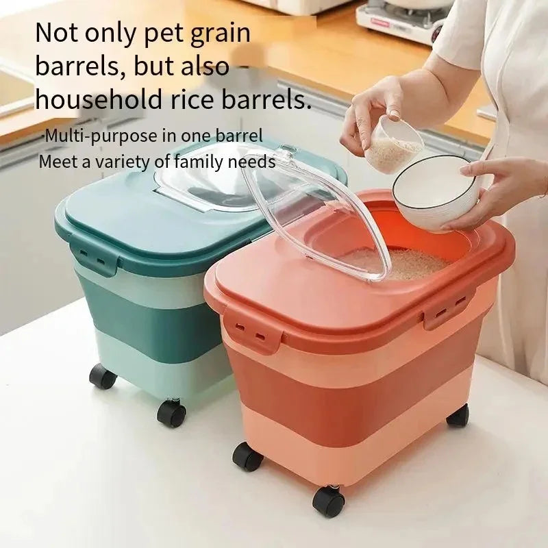 Collapsible Airtight Pet Food Storage Container