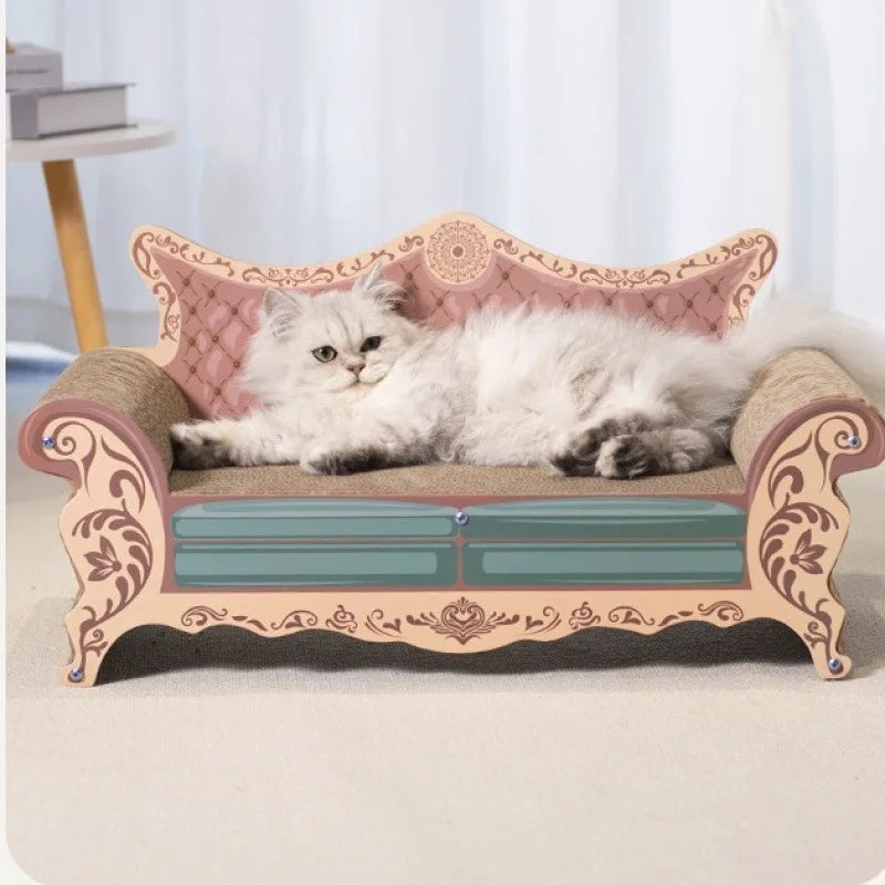 L-Shaped Cat Scratcher, Sofa & Bed