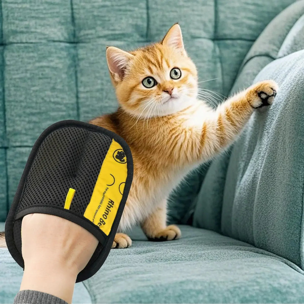 Pet Deshedding Glove for Dogs, Cats & Rabbits