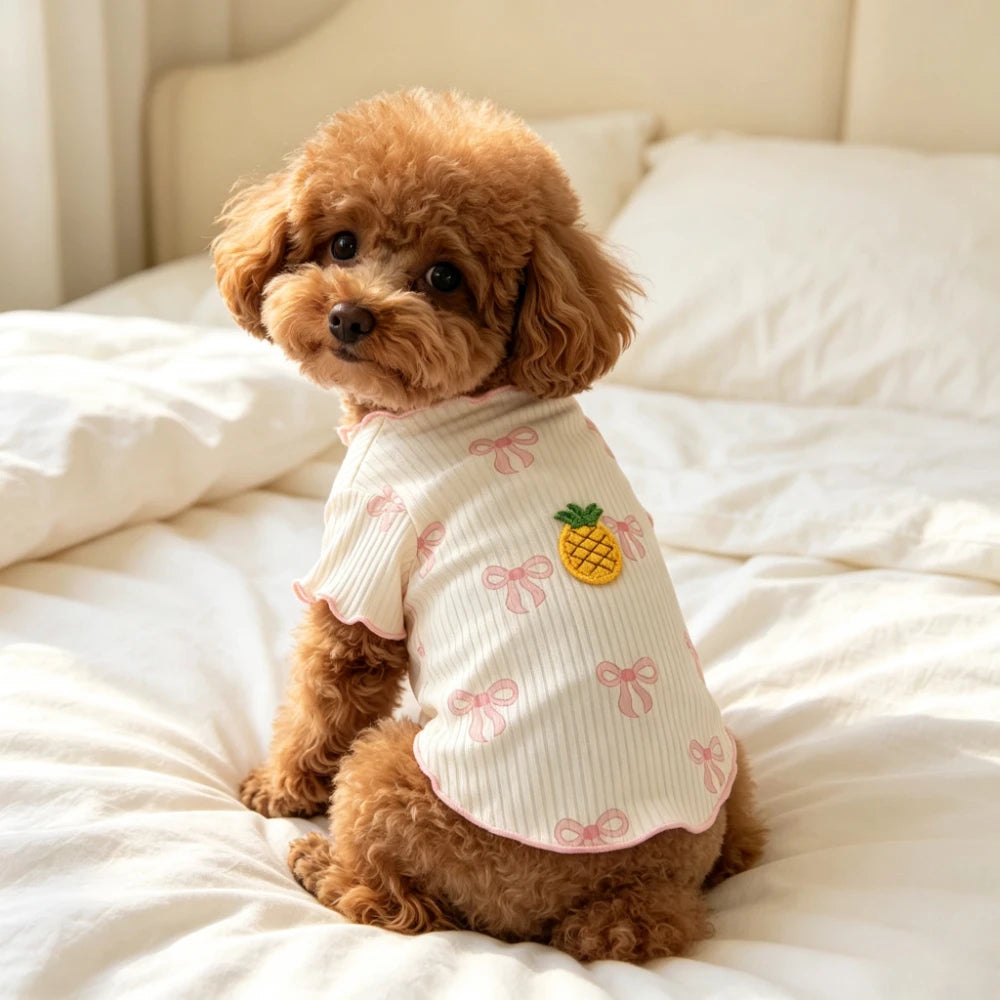 Breathable Lightweight Dog Tshirt Pet Vest Summer Wear Comfortable Elastic Soft for Small Dogs Cats Cute Design Pet Clothing Summer Outfit