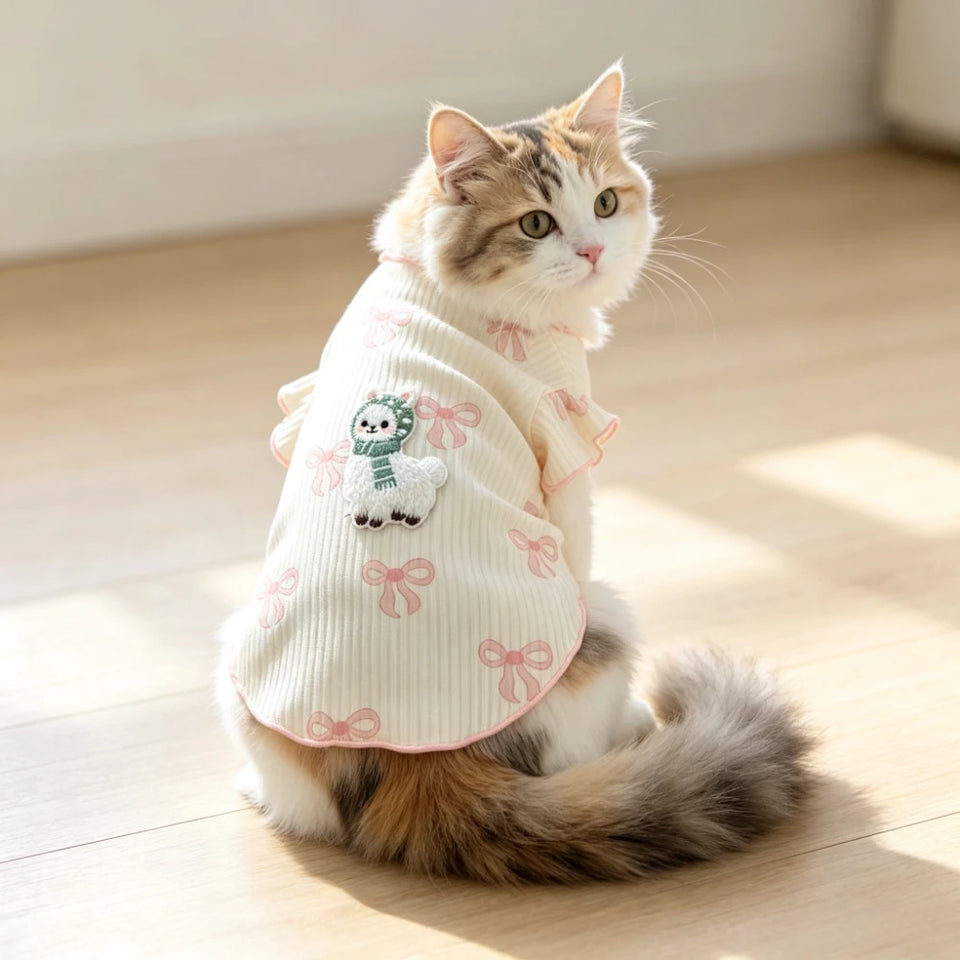 Cute Dog Tshirt Soft Pet Vest Breathable Elastic Summer Wear Lightweight Comfortable for Small Dogs Cats Pet Clothing