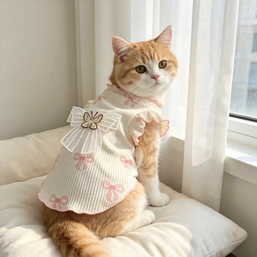 Elastic Dog Tshirt Soft Pet Vest Breathable Lightweight Summer Wear Comfortable for Small Dogs Cats Cute Design Pet Clothing