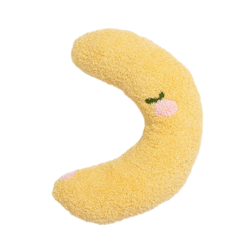NEW 2026 Cat Moon Shaped Pillow Super Soft Plush Half Donut Pillow Pet Toy Cat Sleeping Pillow, Dog Universal Mat, Pet Supplies