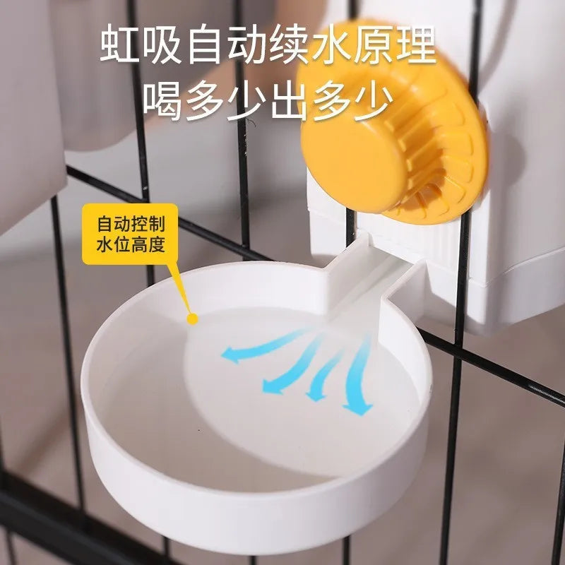 Pet Hanging Cage Drinking Water Device Hanging Cage Dog Basin Dog Drinking Water Pet Supplies Cat Bowl Automatic Feeder