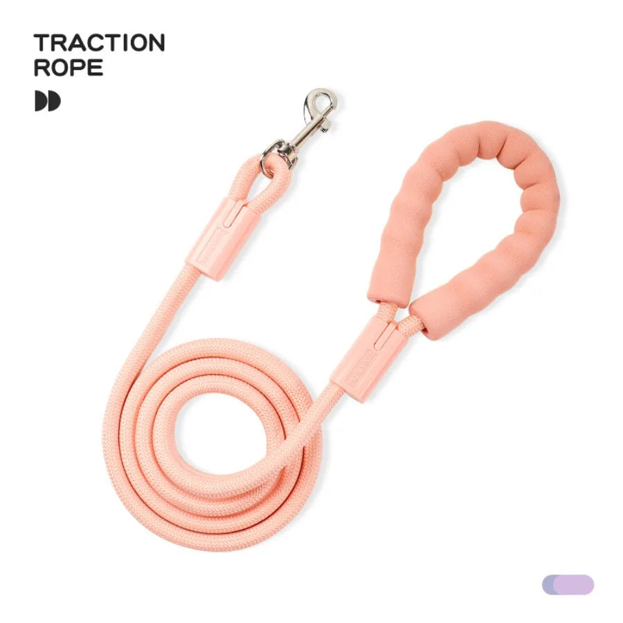 Dopamine cross-border dog rope pet supplies traction rope colorful nylon round rope outdoor dog walking rope dog traction rope