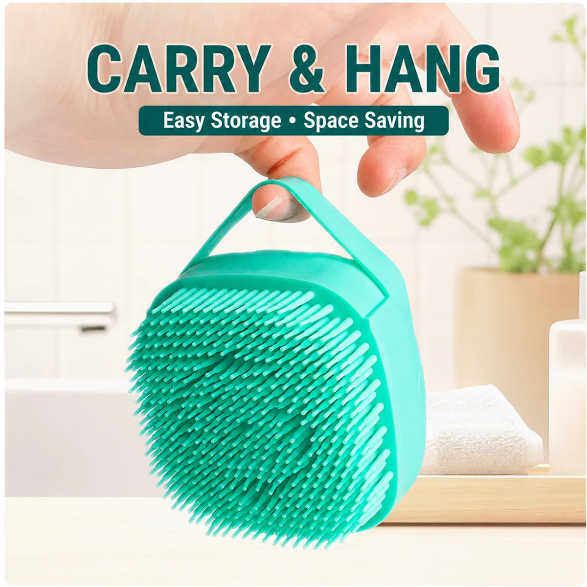 Dog Bathing Brush Pet Massage Brush Shampoo Dispenser Soft Silicone Brush Rubber Bristle for Dogs and Cats Shower Grooming Tool