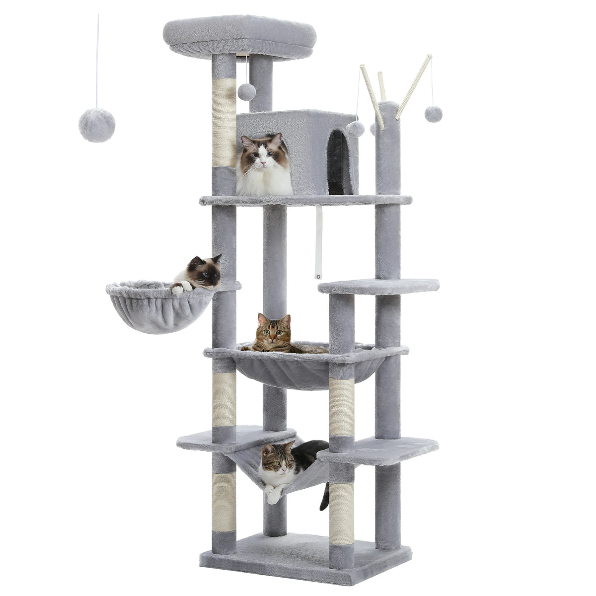Large Multi-Level Cat Tower with Caves & Perches