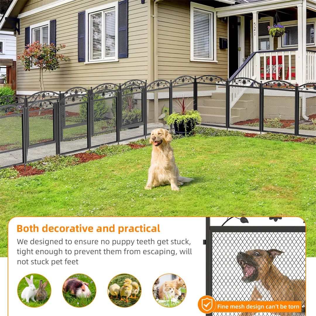 8-Panel Heavy-Duty Dog Playpen with Pad