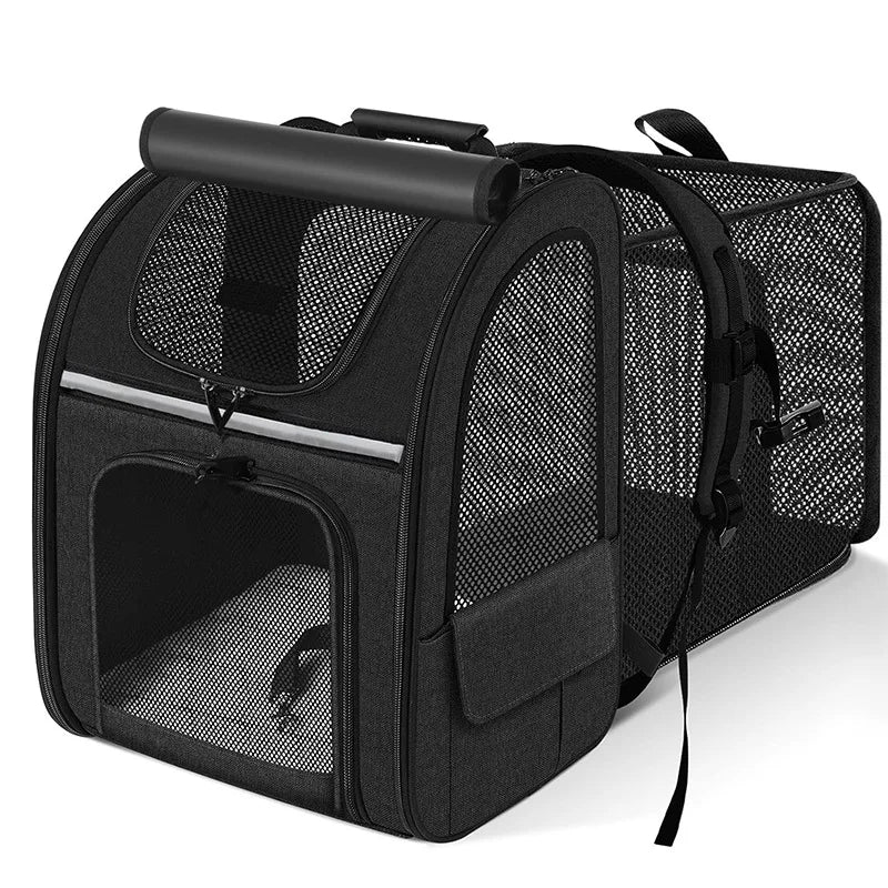 Expandable Pet Travel Backpack for Cats & Dogs