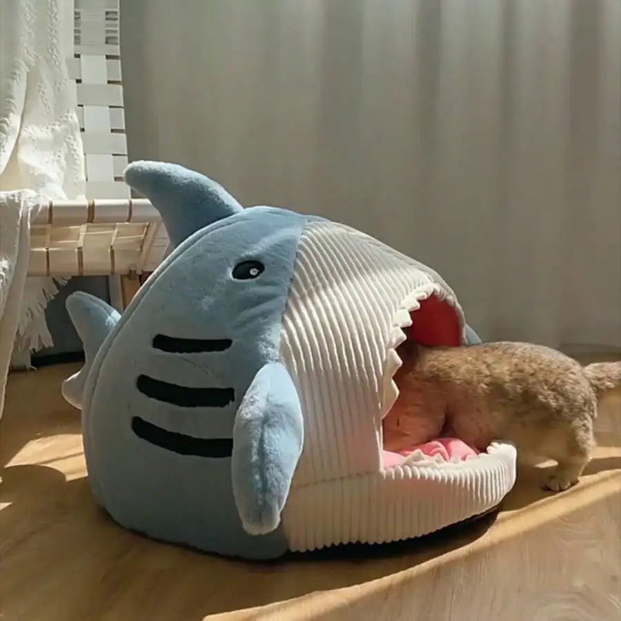Shark-Shaped Cozy Bed for Dogs & Cats