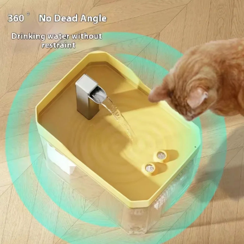 1.5L Automatic Circulating Pet Water Fountain Ultra-Quiet USB-Powered No-Wet Mouth Dispenser for Indoor Cats Dogs Pet Supplies