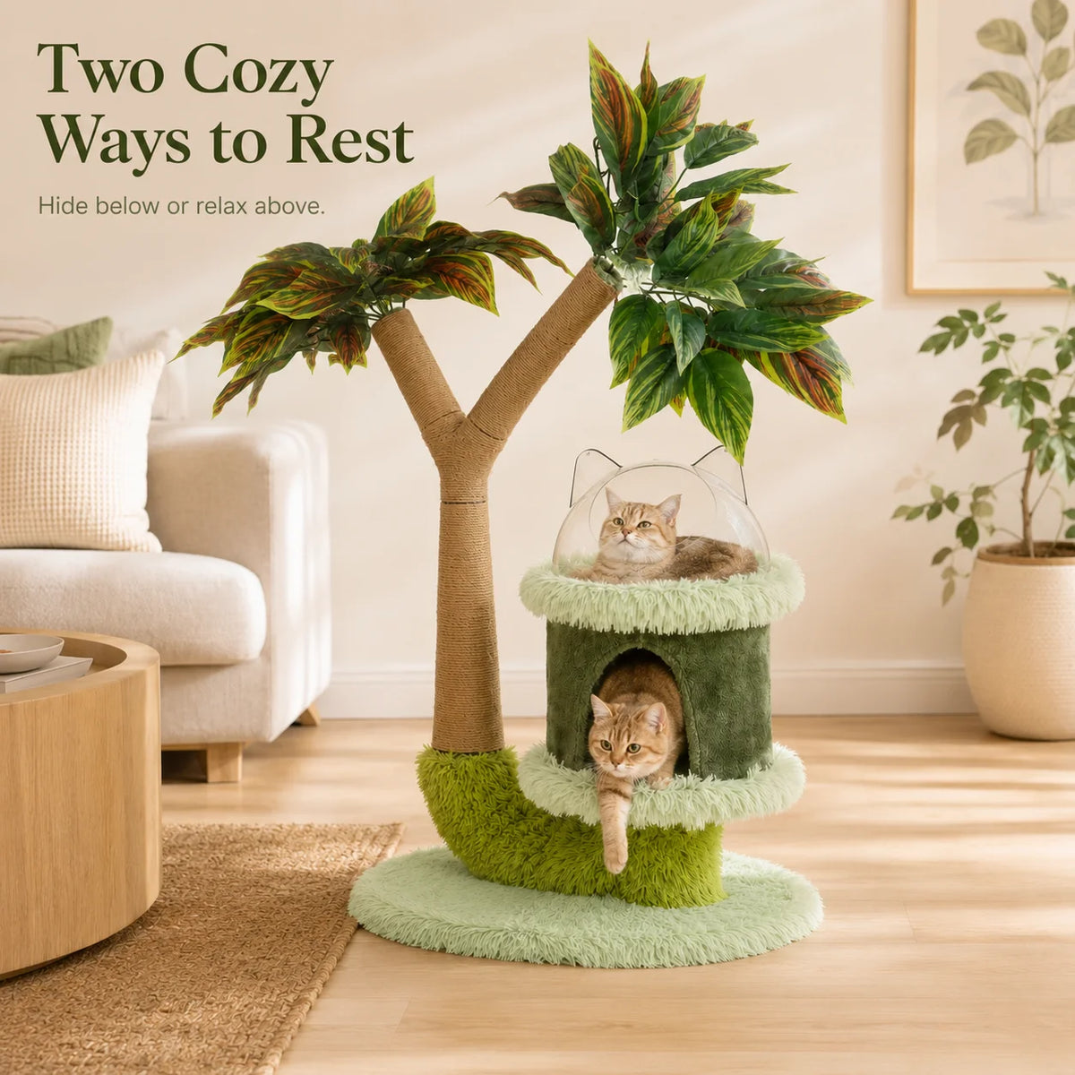 Mango Tree Cat Tower with Sisal Scratcher