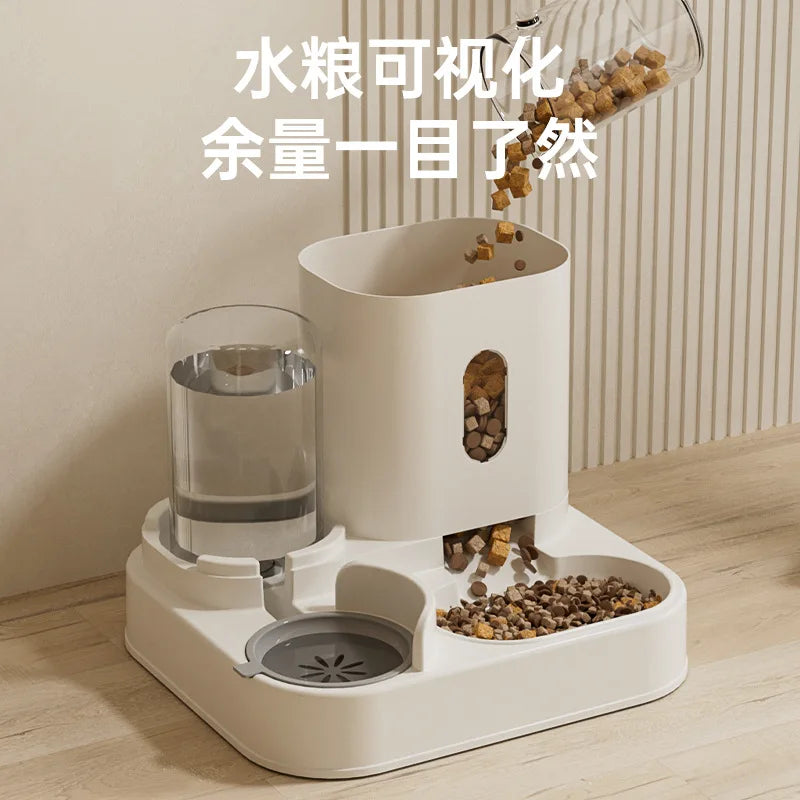 Automatic Pet Feeder, Fountain & Storage Station