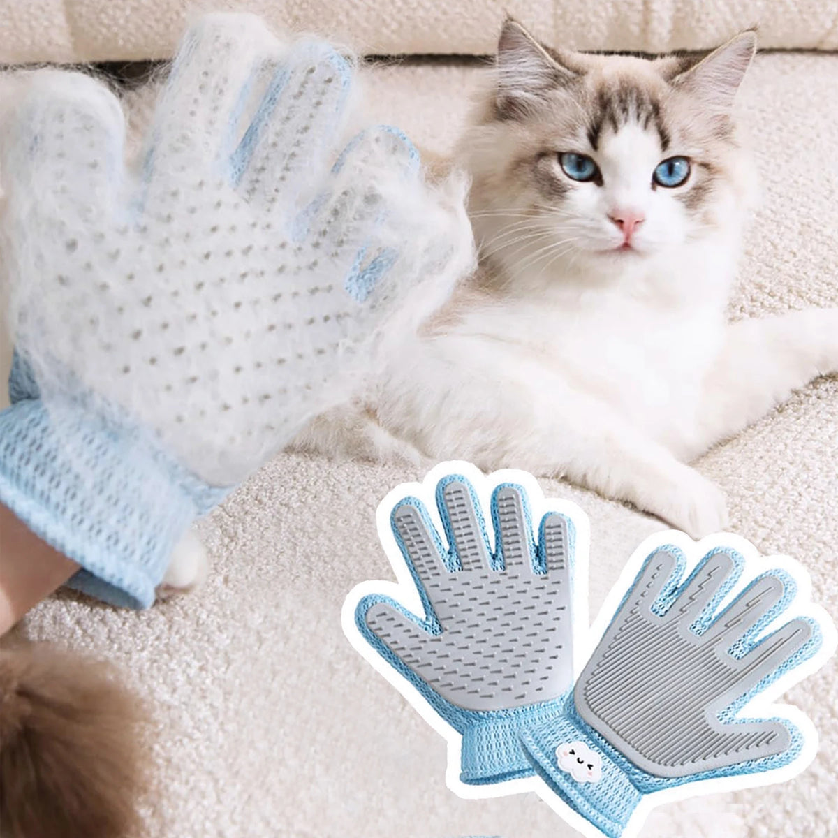 Double-Sided Pet Grooming & Deshedding Glove