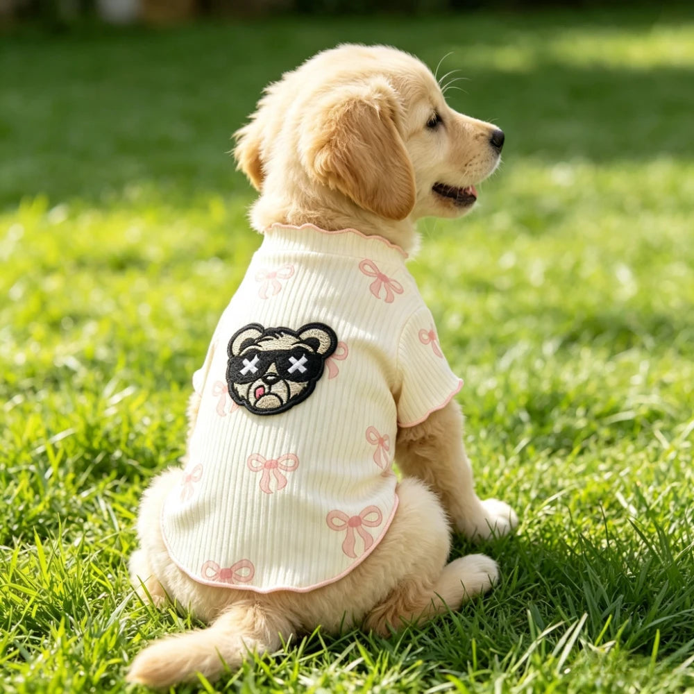 Breathable Lightweight Dog Tshirt Pet Vest Elastic Soft Comfortable for Small Dogs Cats Cute Design Summer Pet Clothing Outfit Wear