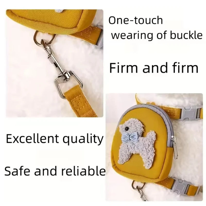 Fashion Cat Dog Harness and Leash Set for Cats Small Dogs Cute Dog Harness  Perfect for Outdoor Adventures and Carrying Treats