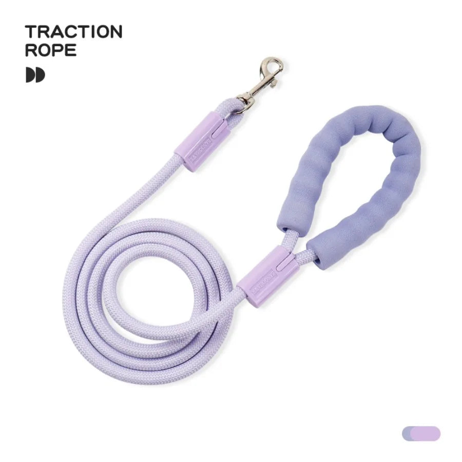 Dopamine cross-border dog rope pet supplies traction rope colorful nylon round rope outdoor dog walking rope dog traction rope