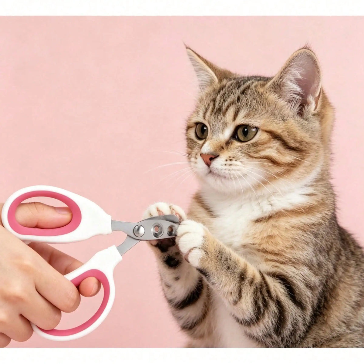 Pet Nail Clippers For Cats & Dogs, Double-Hole Stainless Steel Blind Cut Nail Trimmers,  Injury-Proof Design, Easy To Use Grooming Tool For Beginners Kittens Puppies